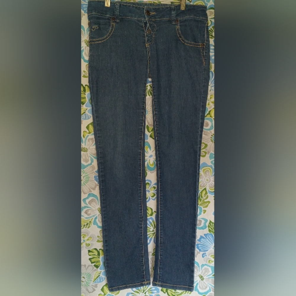 PINK AVE Sz 9 Straight Leg Women's blue jeans - Picture 2 of 6